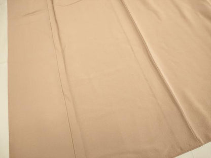 平和屋着物●上質な色無地　赤香色　正絹　逸品　DABD6114du
