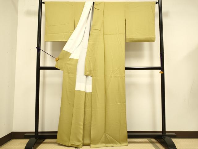 平和屋着物○上質な色無地 桑染色 正絹 逸品 DABD6121du