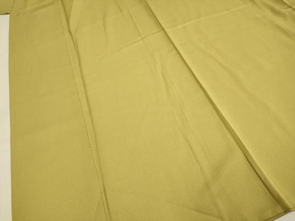 平和屋着物●上質な色無地　桑染色　正絹　逸品　DABD6121du