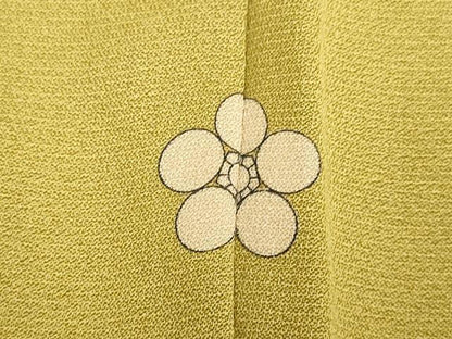 平和屋着物●上質な色無地　桑染色　正絹　逸品　DABD6121du