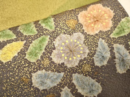 平和屋着物●訪問着　駒刺繍　絞り　雪輪吉祥花文　金彩　正絹　逸品　DABD6126du