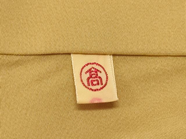 平和屋着物●無地絵羽訪問着　草花地紋　黄唐茶色　高島屋扱い　正絹　逸品　DABD6131du