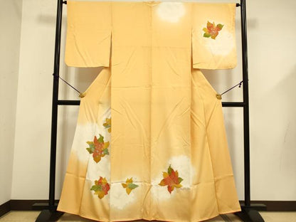平和屋着物■訪問着 駒刺繍 舞花文 暈し染め 金銀彩 正絹 逸品 DABD6203du