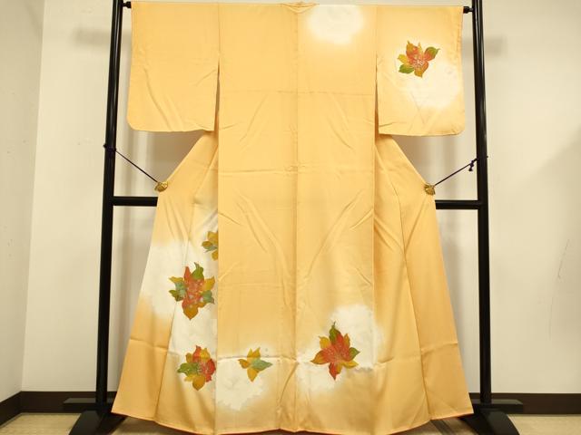 平和屋着物■訪問着 駒刺繍 舞花文 暈し染め 金銀彩 正絹 逸品 DABD6203du