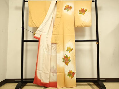 平和屋着物■訪問着 駒刺繍 舞花文 暈し染め 金銀彩 正絹 逸品 DABD6203du