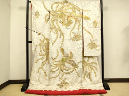 平和屋本店●色打掛　お引きずり　和装　婚礼　結婚式　花嫁　神社挙式　総刺繍　鳳凰桐文　金銀糸　逸品　DABD6241du