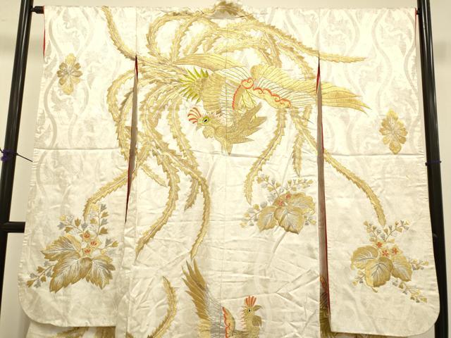 平和屋本店●色打掛　お引きずり　和装　婚礼　結婚式　花嫁　神社挙式　総刺繍　鳳凰桐文　金銀糸　逸品　DABD6241du