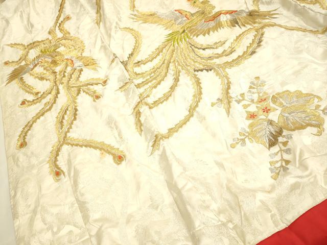 平和屋本店●色打掛　お引きずり　和装　婚礼　結婚式　花嫁　神社挙式　総刺繍　鳳凰桐文　金銀糸　逸品　DABD6241du