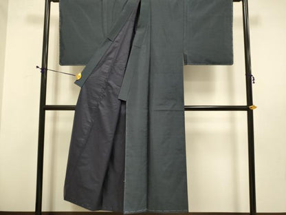 平和屋着物■男性　本場大島紬　アンサンブル　格子　正絹　逸品　未使用　DABD6349du