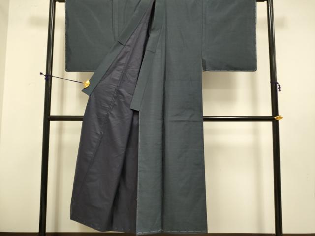平和屋着物■男性　本場大島紬　アンサンブル　格子　正絹　逸品　未使用　DABD6349du
