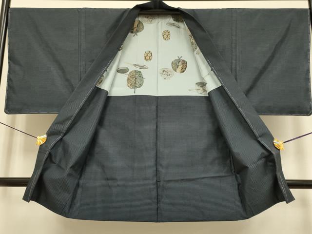 平和屋着物■男性　本場大島紬　アンサンブル　格子　正絹　逸品　未使用　DABD6349du