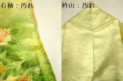 平和屋着物■訪問着 草花文 暈し染め 正絹 逸品 DABD6386du