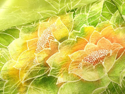 平和屋着物■訪問着 草花文 暈し染め 正絹 逸品 DABD6386du