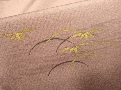 平和屋着物■訪問着 芝笹文 暈し染め 金彩 正絹 逸品 DABD6402du