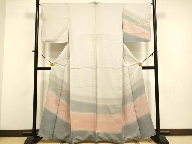 平和屋着物■訪問着　箔散らし文　暈し染め　金彩　正絹　逸品　DABD6403du