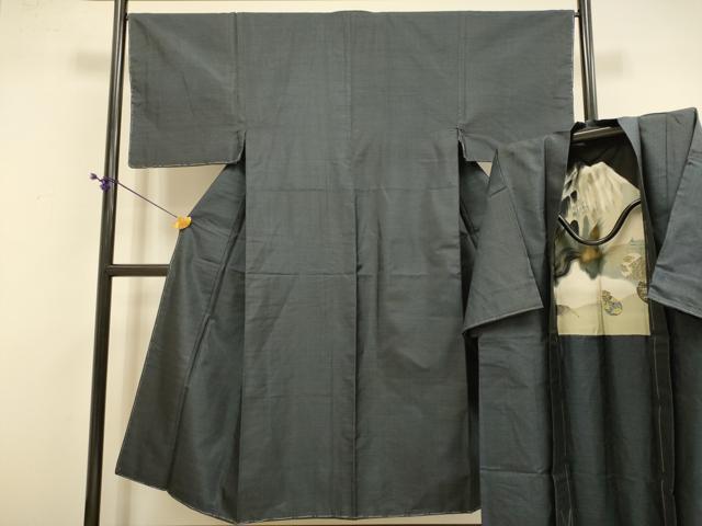 平和屋着物■男性　本場大島紬　アンサンブル　長羽織　80亀甲　総詰め　正絹　逸品　未使用　DABD6406du