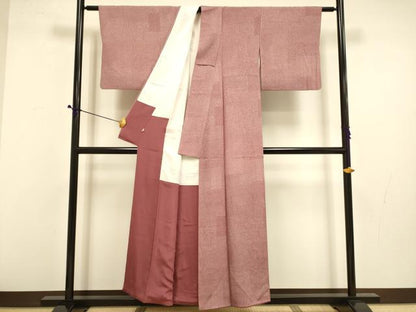 平和屋着物■江戸小紋 木下正夫 色紙寄せ小紋柄 松坂屋扱い 正絹 逸品 DABD6411du