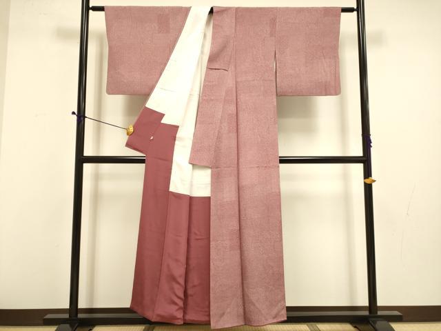 平和屋着物■江戸小紋 木下正夫 色紙寄せ小紋柄 松坂屋扱い 正絹 逸品 DABD6411du