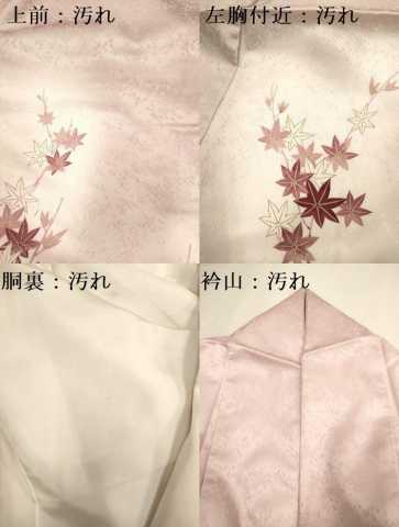 平和屋着物■訪問着　駒刺繍　枝楓文　休み鳥　金彩　正絹　逸品　DABD6412du