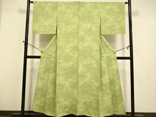平和屋着物▽上質な小紋 単衣 霞文 正絹 逸品 DABD6439du