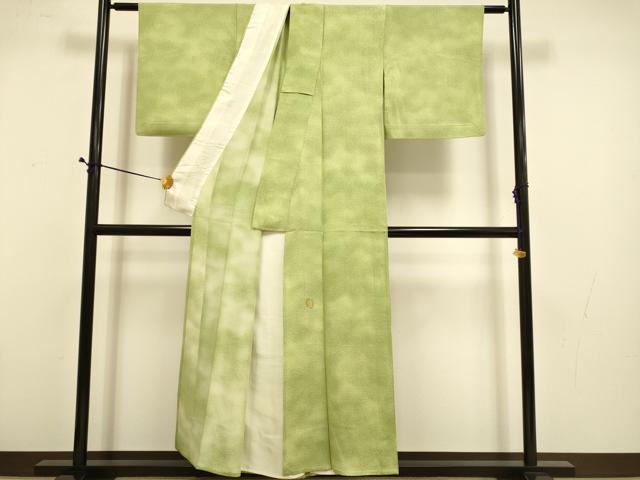 平和屋着物▽上質な小紋 単衣 霞文 正絹 逸品 DABD6439du