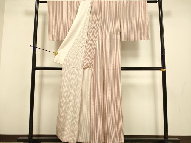 平和屋着物▽上質な小紋　単衣　竹間道　正絹　逸品　DABD6469du