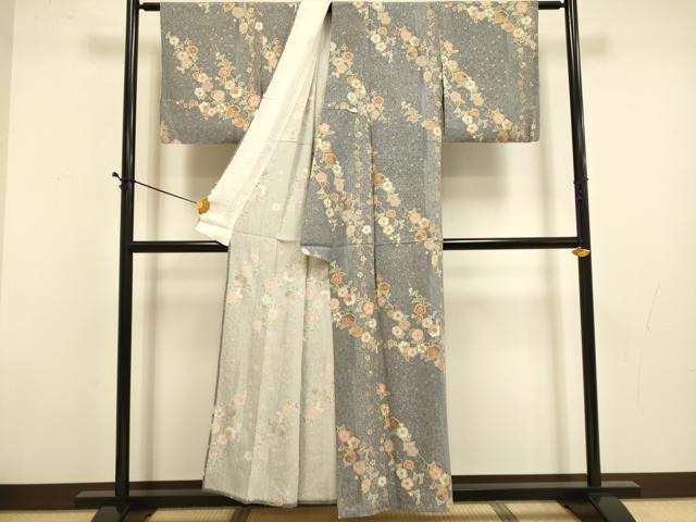 公式 激安通販 平和屋着物□上質な小紋 辻が花 金彩 正絹 逸品 CAAJ4268ev