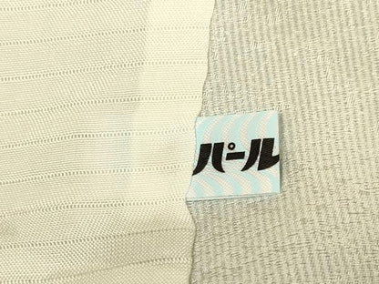 平和屋着物▽上質な小紋　単衣　七宝文　万筋　秘色色×薄雲鼠色　金彩　正絹　逸品　DABD6482du