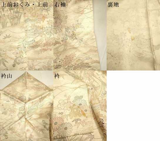 平和屋着物▽上質な小紋　単衣　型染　風景花文　正絹　逸品　DAAV3126du 平和屋着物▽上質な小紋 単衣 風景花文 正絹 逸品 AAAZ9211fy 【公式通販】