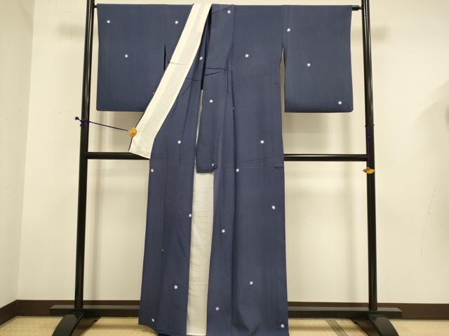 平和屋着物▽上質な紬　単衣　蛍暈し　正絹　逸品　DABD6489du