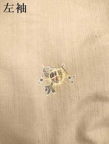 平和屋着物▽上質な紬　単衣　絞り　成り物　正絹　逸品　DABD6494du