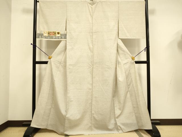 平和屋着物●本場大島紬　薩摩結城　格子　外山特製　証紙付き　正絹　逸品　DABD6511du