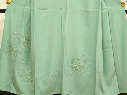 平和屋着物▽中国三大刺繍　スワトウ刺繍　汕頭刺繍　総刺繍　訪問着　単衣　正倉院更紗花文　金糸　正絹　逸品　DABD6513du