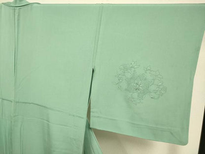 平和屋着物▽中国三大刺繍　スワトウ刺繍　汕頭刺繍　総刺繍　訪問着　単衣　正倉院更紗花文　金糸　正絹　逸品　DABD6513du
