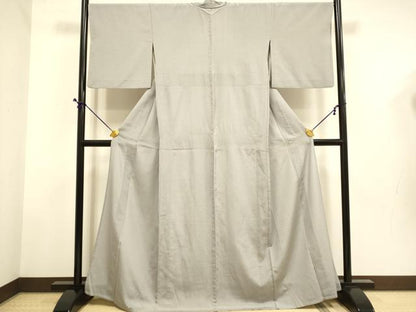 平和屋着物▽本塩沢　単衣　絣文様　潤色　正絹　逸品　DABD6519du