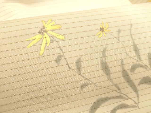 平和屋着物＊夏物 絽塩瀬 九寸名古屋帯 手描き 枝花文 金彩 正絹 逸品 DABD6522cm