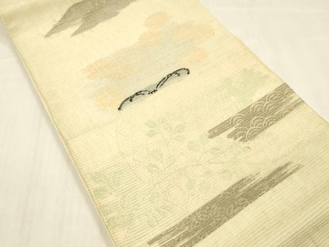 平和屋着物＊夏物 アンティーク 大正ロマン 六通柄 京袋帯 引き抜き帯 飾花文 正絹 逸品 DABD6524cm