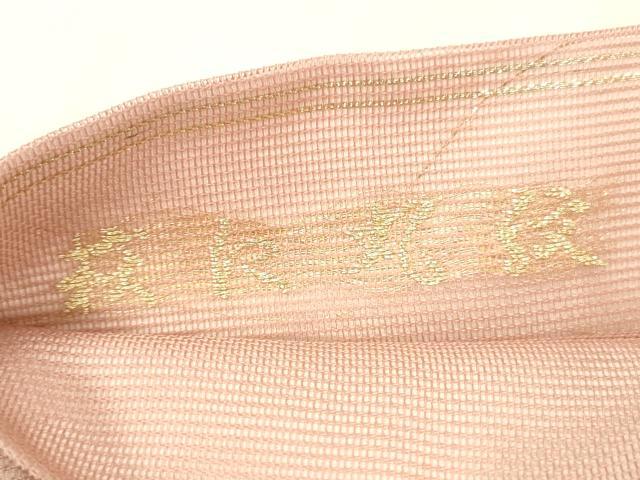 平和屋着物＊夏物 六通柄袋帯 萩に丸紋 金糸 正絹 逸品 DABD6525cm