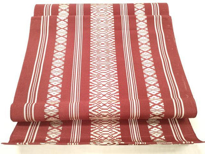 平和屋着物＊夏物 本場筑前博多織 八寸名古屋帯 紗献上 正絹 逸品 DABD6534cm