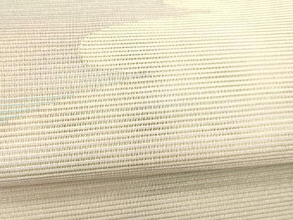 平和屋着物＊夏物 絽綴れ 八寸名古屋帯 霞文 銀糸 正絹 逸品 DABD6540cm