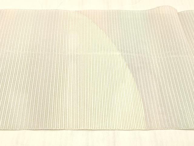 平和屋着物＊夏物 絽綴れ 八寸名古屋帯 霞文 銀糸 正絹 逸品 DABD6540cm