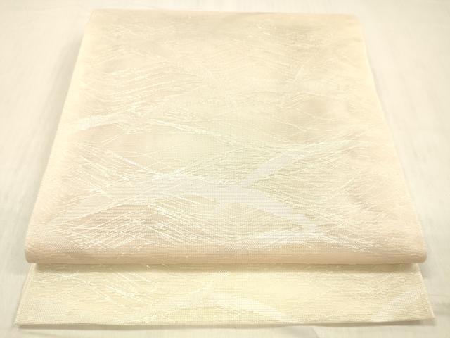 平和屋着物＊夏物 六通柄 本袋帯 雪芝文 銀糸 正絹 逸品 DABD6544cm
