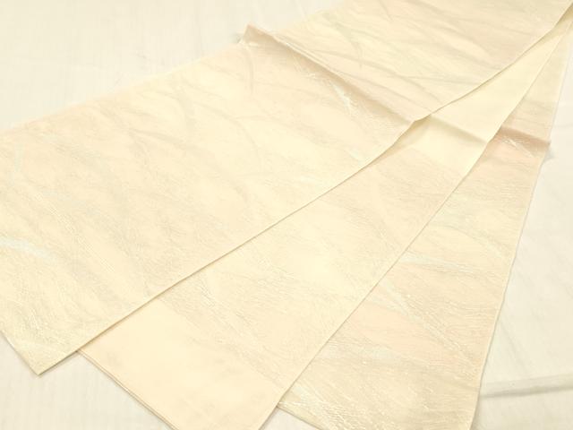 平和屋着物＊夏物 六通柄 本袋帯 雪芝文 銀糸 正絹 逸品 DABD6544cm