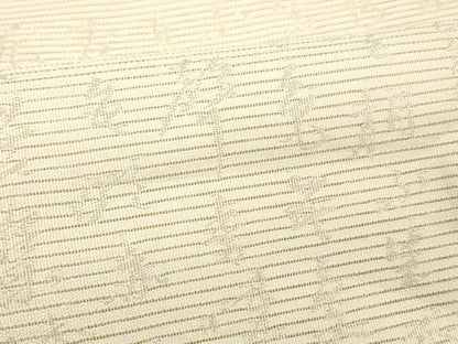 平和屋着物＊夏物 絽綴れ 九寸名古屋帯 般若心経 灰梅色 銀糸 正絹 逸品 DABD6554cm