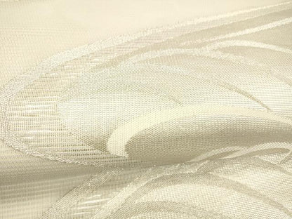 平和屋着物＊夏物 九寸名古屋帯 流水文 銀糸 正絹 逸品 DABD6556cm