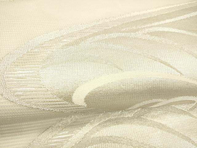 平和屋着物＊夏物 九寸名古屋帯 流水文 銀糸 正絹 逸品 DABD6556cm