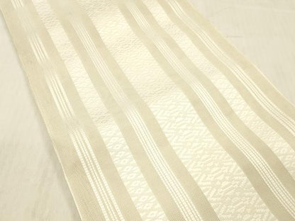 平和屋着物＊夏物 博多織 八寸名古屋帯 紗献上 素色 DABD6568cm