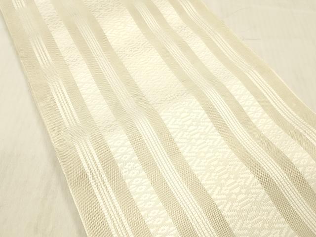 平和屋着物＊夏物 博多織 八寸名古屋帯 紗献上 素色 DABD6568cm