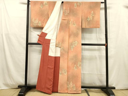 平和屋着物■上質な小紋　たたき染め　樹林シルエット　暈し染め　正絹　逸品　DABD6574cm