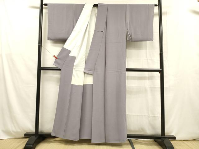 平和屋着物■上質な色無地　浅紫色　正絹　逸品　DABD6577cm